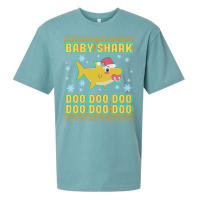 Christmas Baby Shark Doo Doo Doo Sueded Cloud Jersey T-Shirt