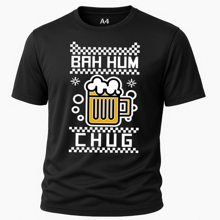 Christmas Bah Hum Chug Ugly Sweater Design Cooling Performance Crew T-Shirt