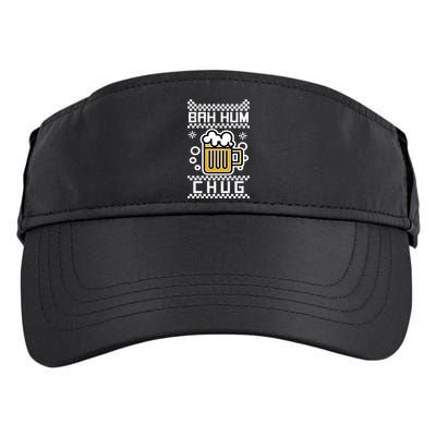 Christmas Bah Hum Chug Ugly Sweater Design Adult Drive Performance Visor