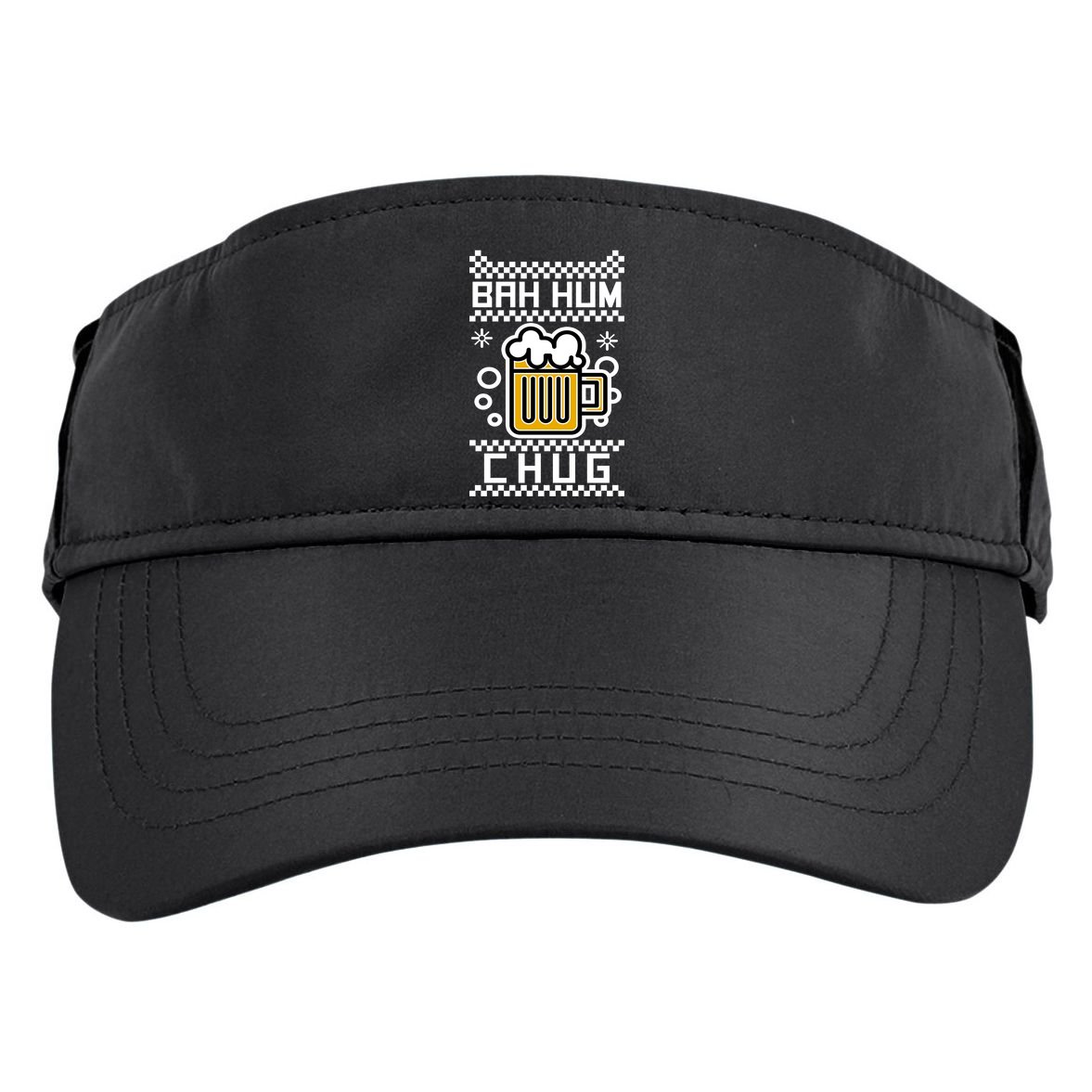 Christmas Bah Hum Chug Ugly Sweater Design Adult Drive Performance Visor
