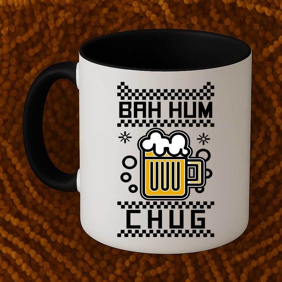 Christmas Bah Hum Chug Ugly Sweater Design Mug