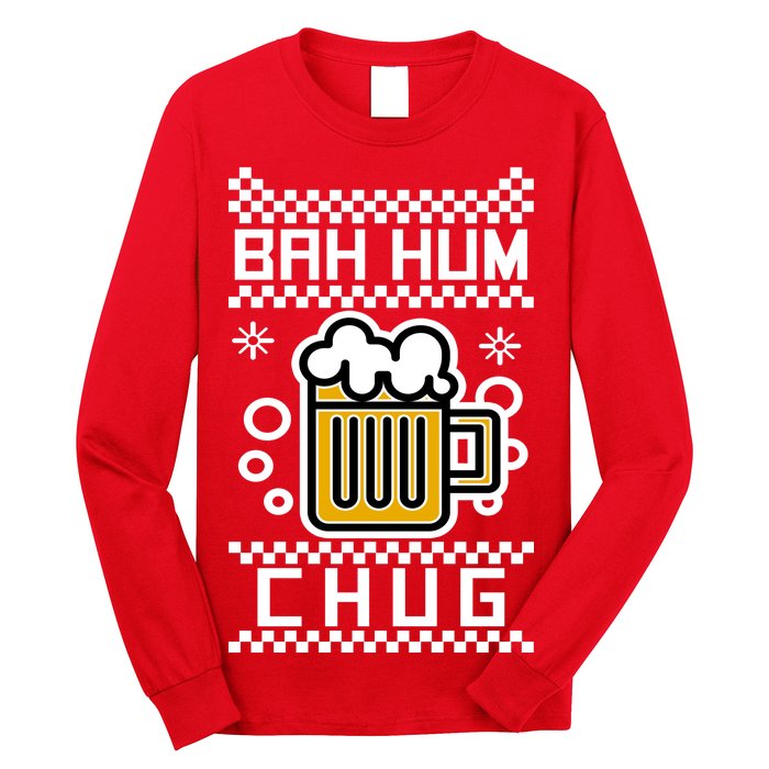 Christmas Bah Hum Chug Ugly Sweater Design Long Sleeve Shirt