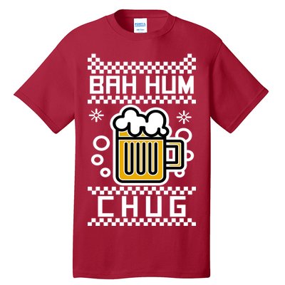 Christmas Bah Hum Chug Ugly Sweater Design Tall T-Shirt