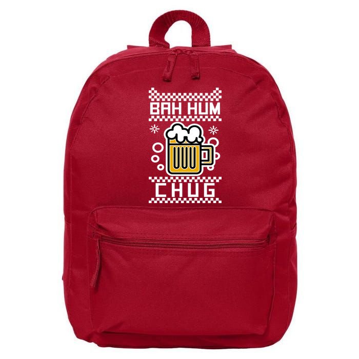 Christmas Bah Hum Chug Ugly Sweater Design 16 in Basic Backpack
