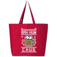 Christmas Bah Hum Chug Ugly Sweater Design 25L Jumbo Tote