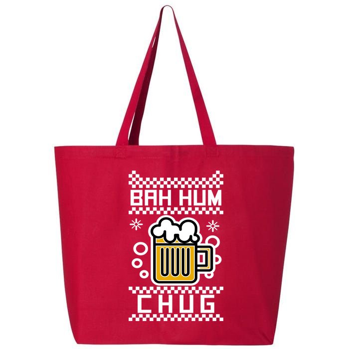 Christmas Bah Hum Chug Ugly Sweater Design 25L Jumbo Tote