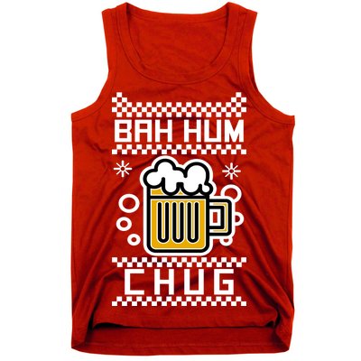 Christmas Bah Hum Chug Ugly Sweater Design Tank Top