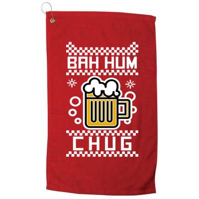 Christmas Bah Hum Chug Ugly Sweater Design Golf Towel