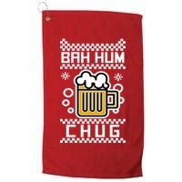 Christmas Bah Hum Chug Ugly Sweater Design Golf Towel