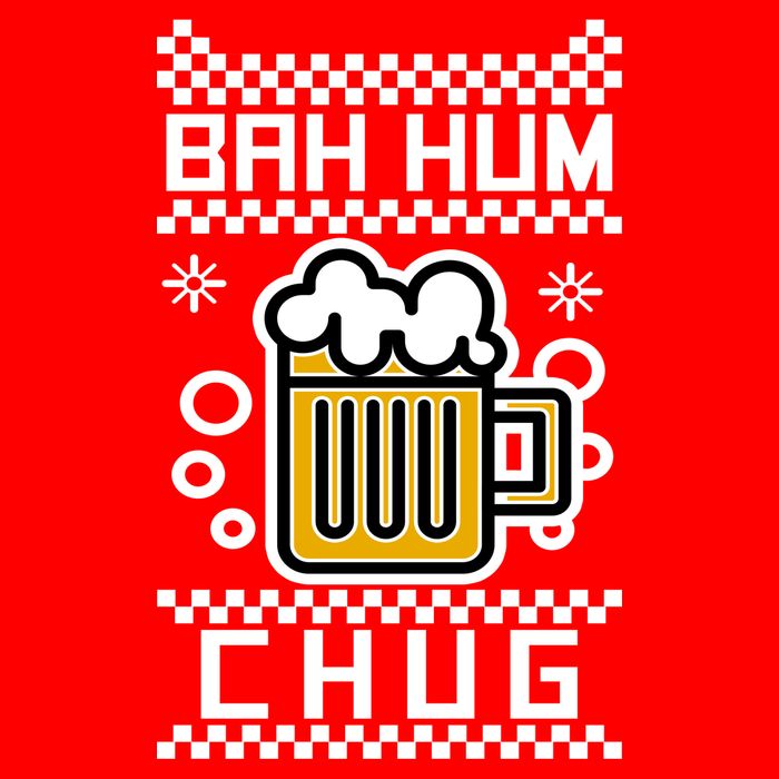Christmas Bah Hum Chug Ugly Sweater Design Golf Towel
