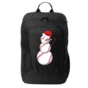 Christmas Baseball Snowman City Backpack