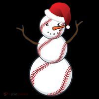 Christmas Baseball Snowman Flatbill Hat