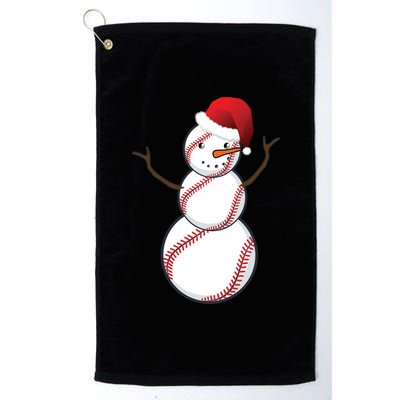 Christmas Baseball Snowman Platinum Collection Golf Towel