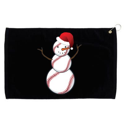 Christmas Baseball Snowman Grommeted Golf Towel