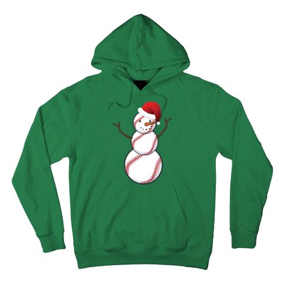 Christmas Baseball Snowman Hoodie