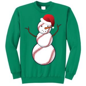 Christmas Baseball Snowman Sweatshirt