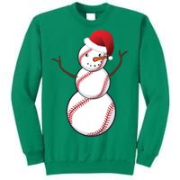 Christmas Baseball Snowman Sweatshirt