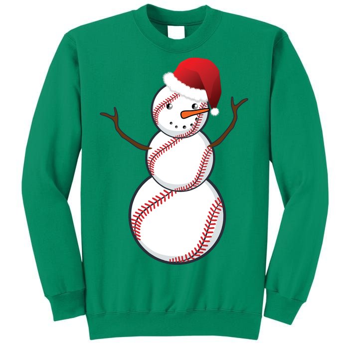 Christmas Baseball Snowman Sweatshirt