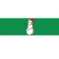 Christmas Baseball Snowman Bumper Sticker