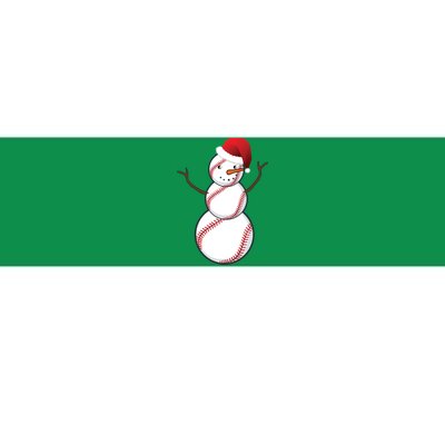 Christmas Baseball Snowman Bumper Sticker