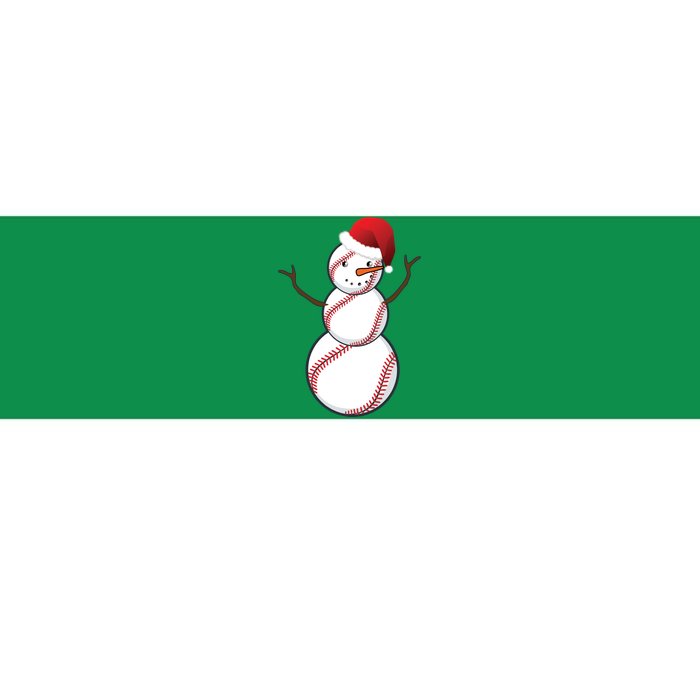 Christmas Baseball Snowman Bumper Sticker