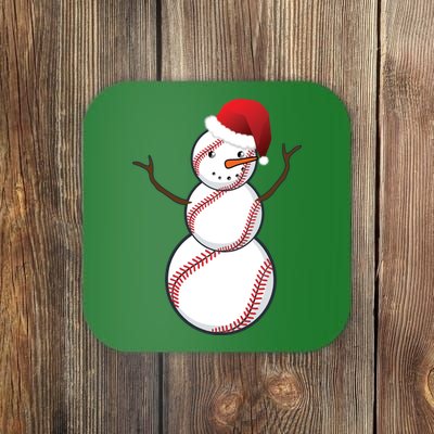 Christmas Baseball Snowman Coaster