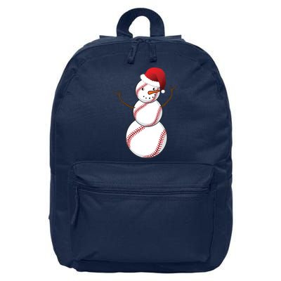 Christmas Baseball Snowman 16 in Basic Backpack