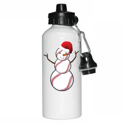 Christmas Baseball Snowman Aluminum Water Bottle