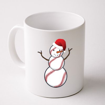 Christmas Baseball Snowman Coffee Mug