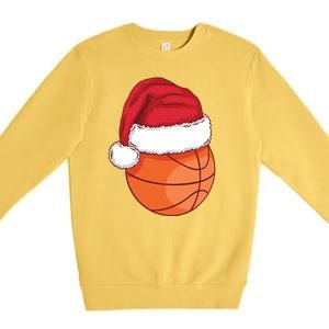 Christmas Basketball Santa Premium Crewneck Sweatshirt