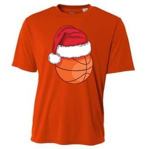 Christmas Basketball Santa Cooling Performance Crew T-Shirt