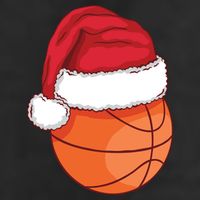 Christmas Basketball Santa 7 Panel Mesh Trucker Snapback Hat