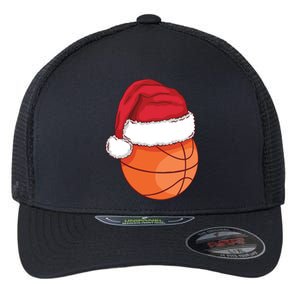 Christmas Basketball Santa Flexfit Unipanel Trucker Cap