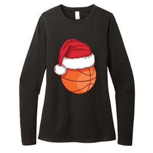 Christmas Basketball Santa Womens CVC Long Sleeve Shirt