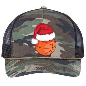 Christmas Basketball Santa Retro Rope Trucker Hat Cap