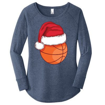 Christmas Basketball Santa Women's Perfect Tri Tunic Long Sleeve Shirt