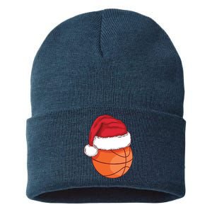 Christmas Basketball Santa Sustainable Knit Beanie