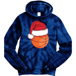 Christmas Basketball Santa Tie Dye Hoodie