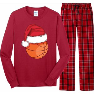 Christmas Basketball Santa Long Sleeve Pajama Set