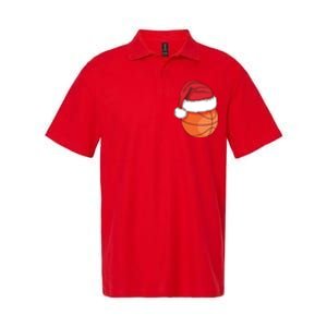 Christmas Basketball Santa Softstyle Adult Sport Polo