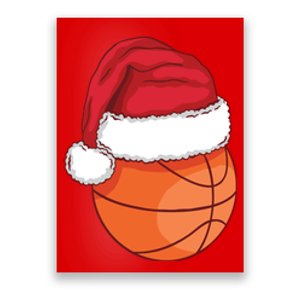 Christmas Basketball Santa Poster