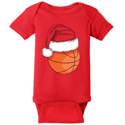 Christmas Basketball Santa Baby Bodysuit