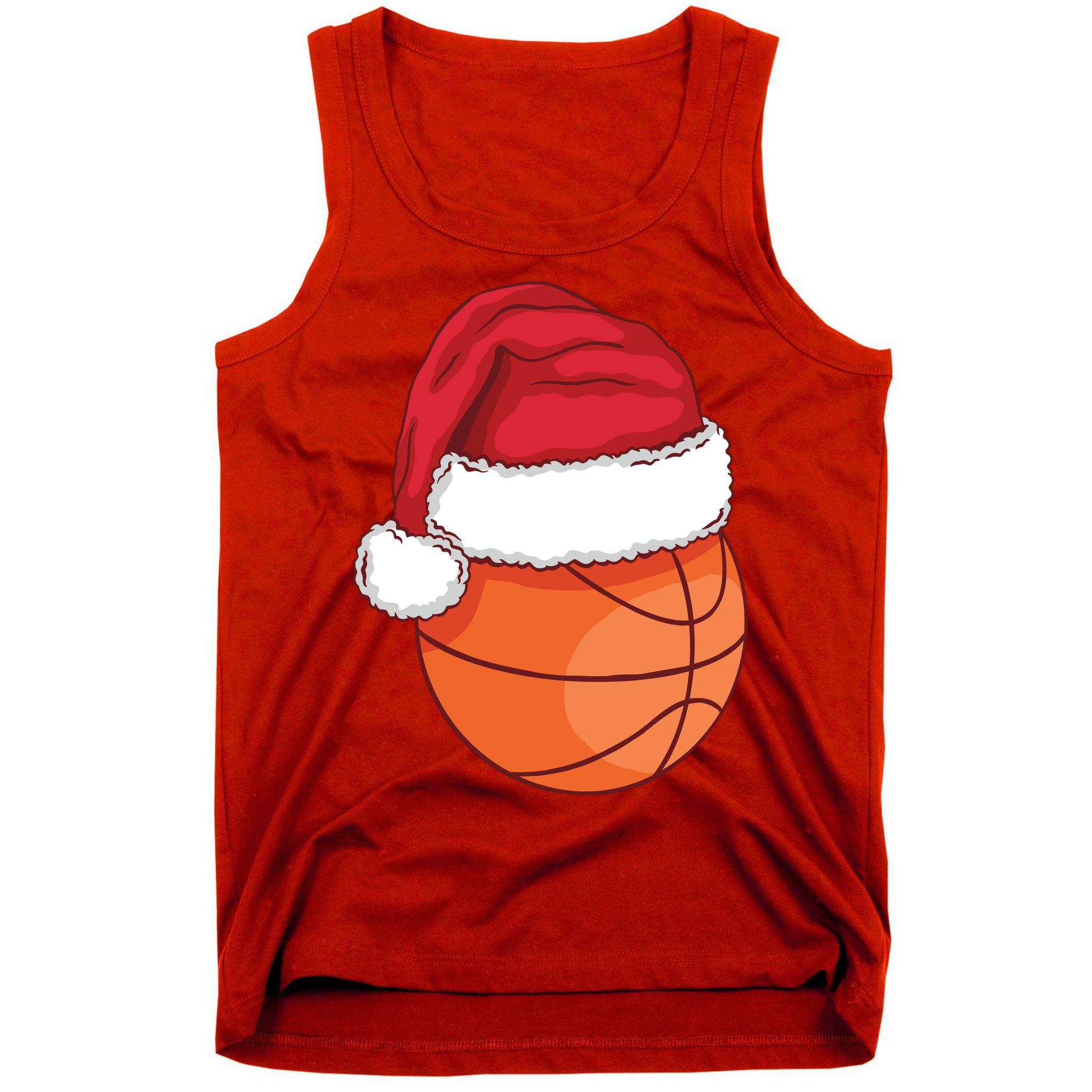 Christmas Basketball Santa Tank Top