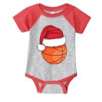 Christmas Basketball Santa Infant Baby Jersey Bodysuit