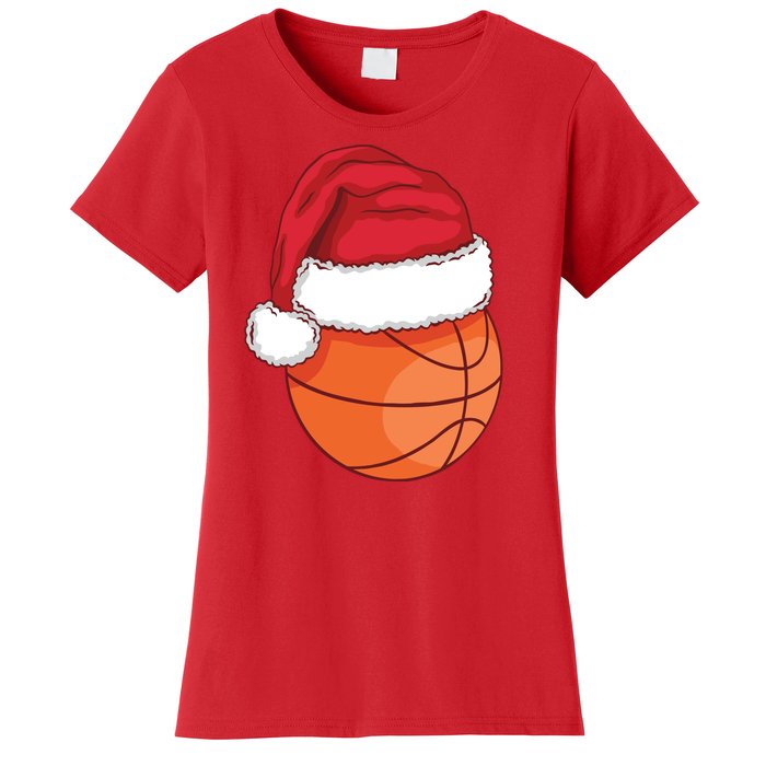 Christmas Basketball Santa Women's T-Shirt