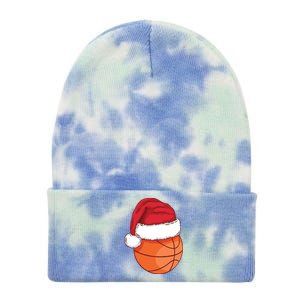 Christmas Basketball Santa Tie Dye 12in Knit Beanie