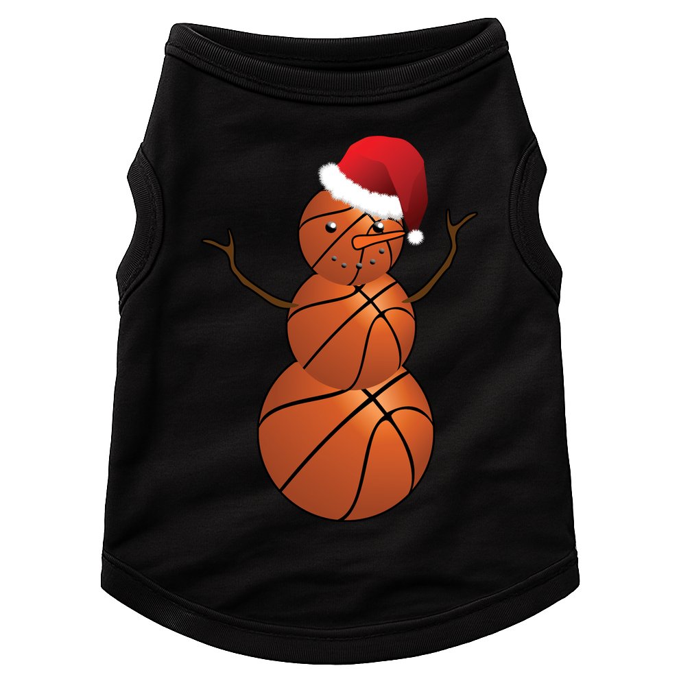Christmas Basketball Snowman Doggie Tank