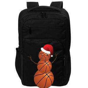 Christmas Basketball Snowman Impact Tech Backpack