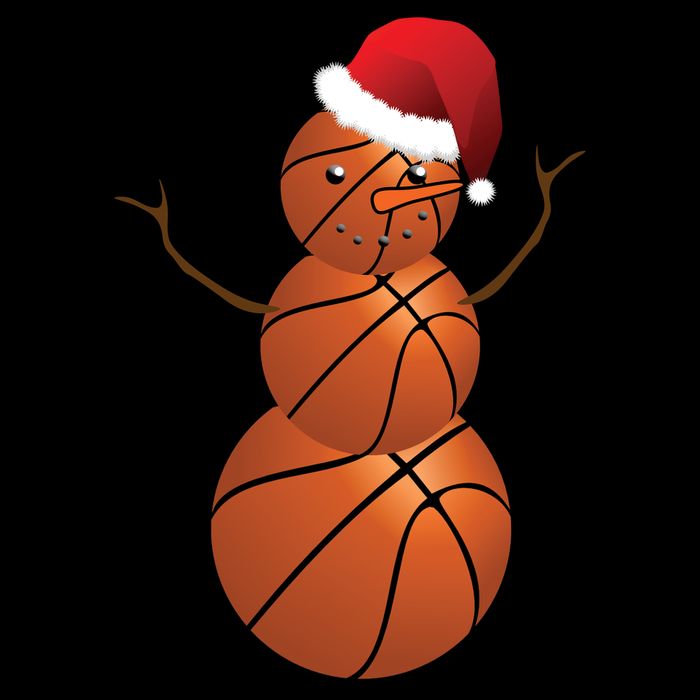 Christmas Basketball Snowman Button
