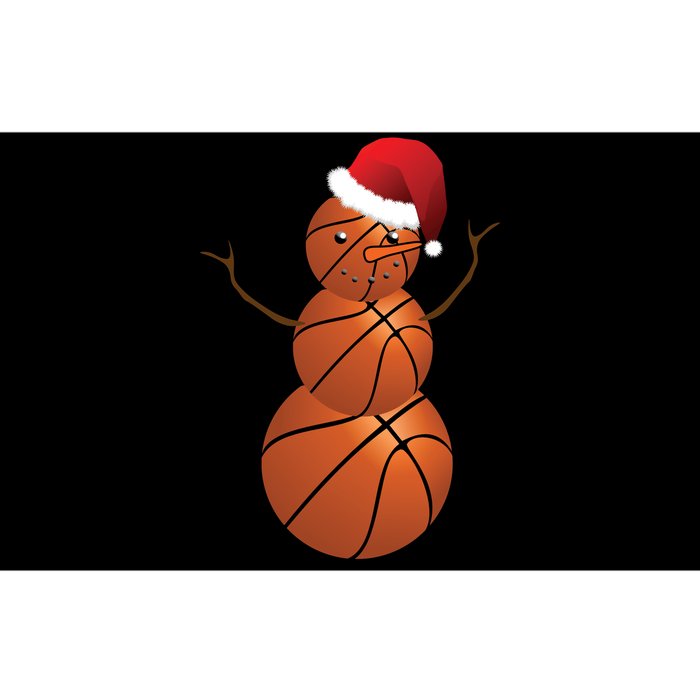 Christmas Basketball Snowman Bumper Sticker